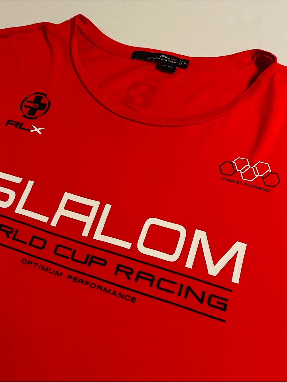RLX Ralph Lauren Alpine Slalom Ski World Cup Racing T-Shirt 2XL Skiing Preppy